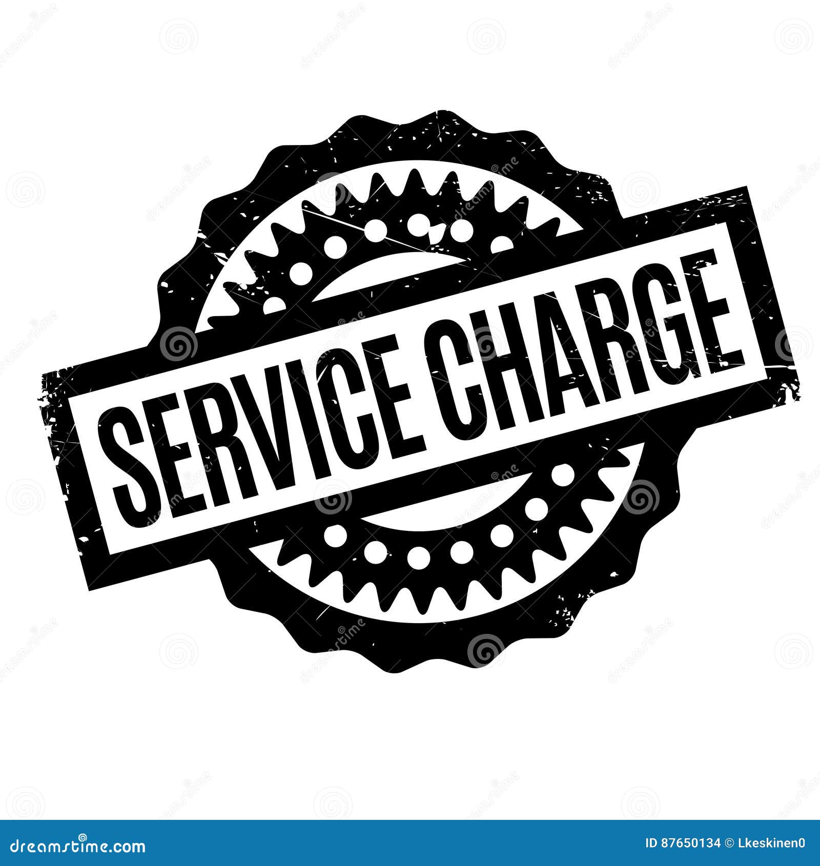 Service Charge Rubber Stamp Stock Vector - Illustration of icon
