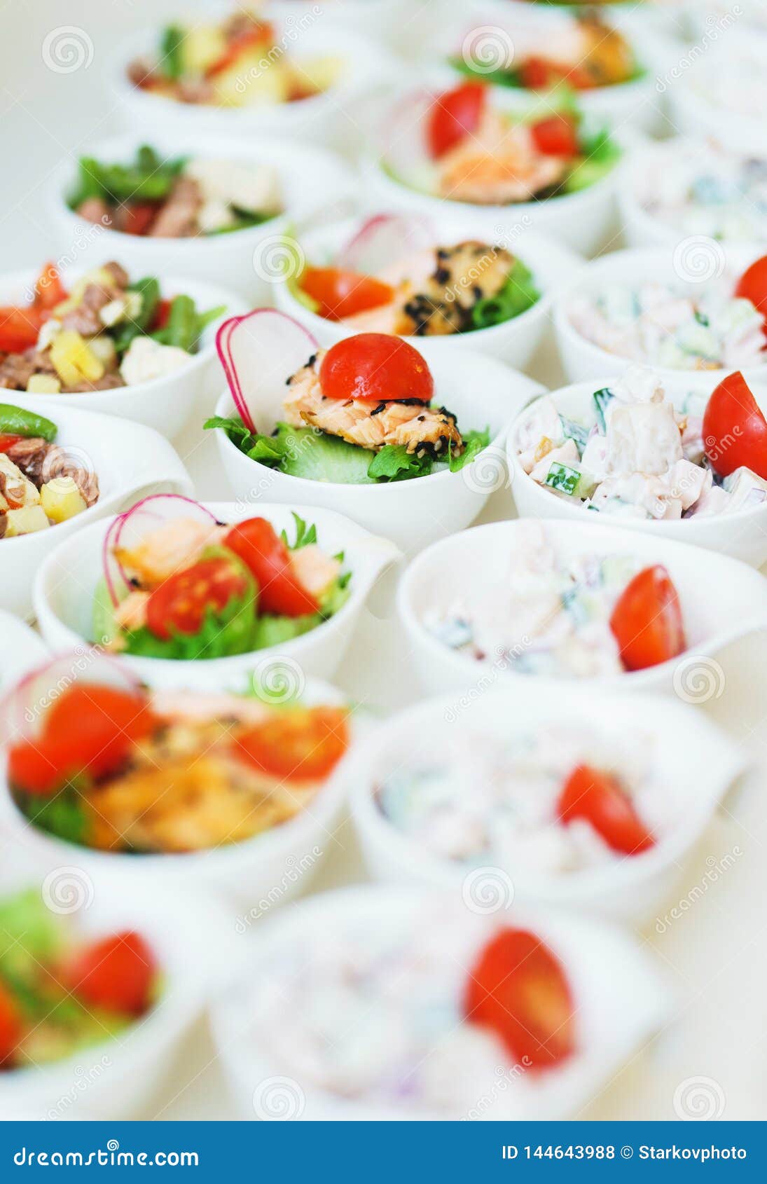 Catering and Snacks on the Table Prepared for Guests and Participants