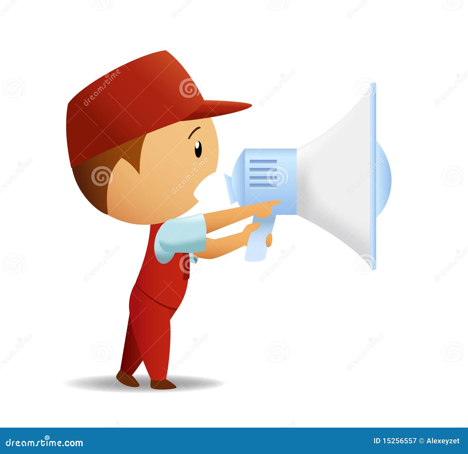 Service Men Yelling in Megaphone Stock Vector Illustration of advice