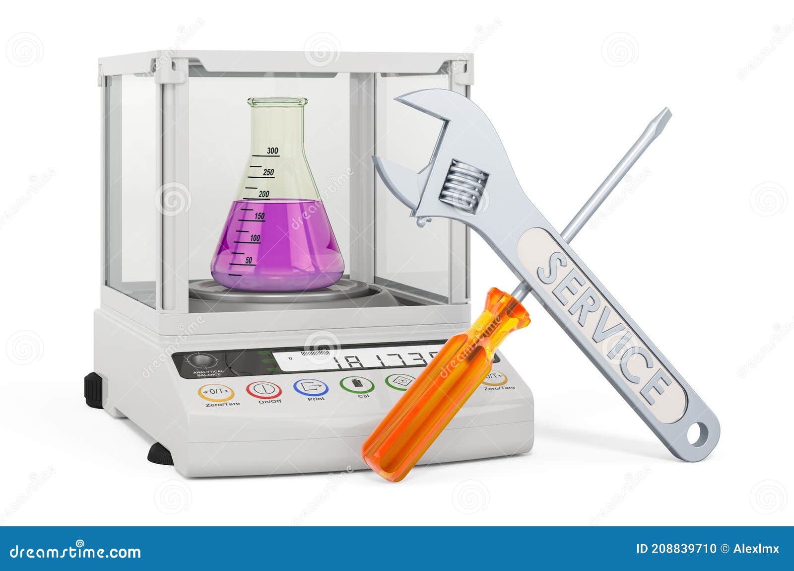 Service and Repair of Analytical Balance, Digital Lab Scale. 3D