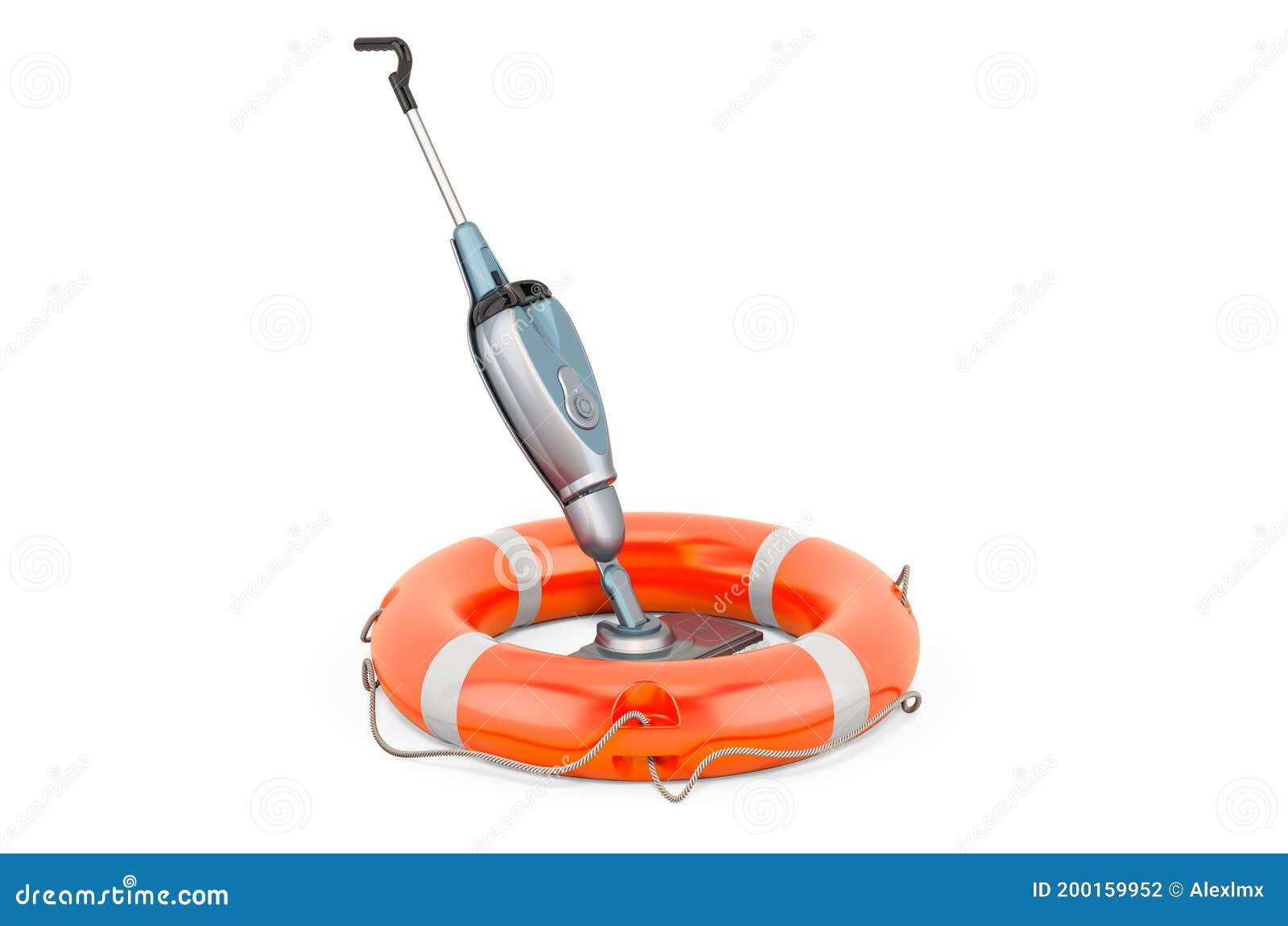 Service and Repair of Steam Mop, 3D Rendering Stock Illustration