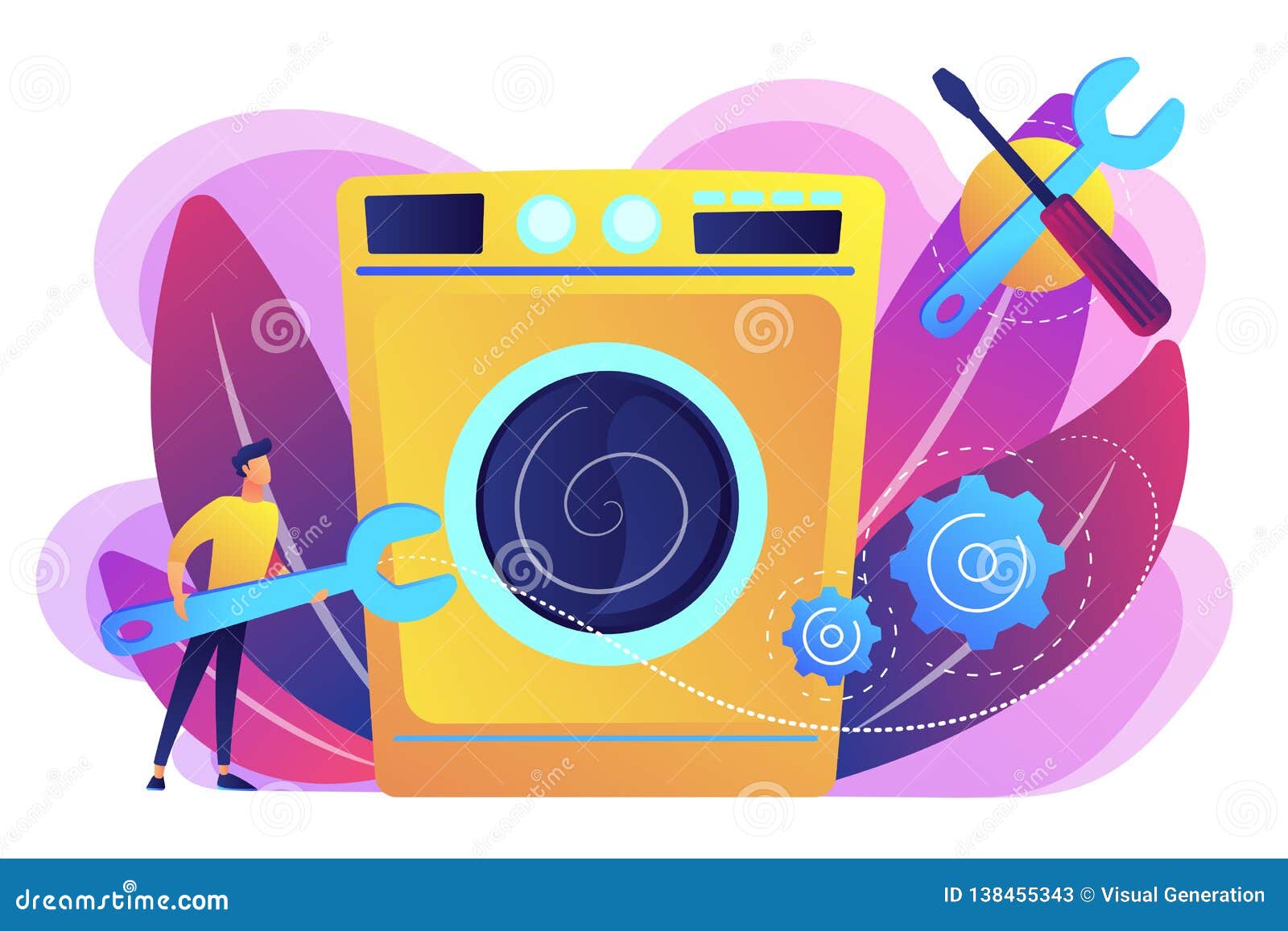 repair of household appliances concept  .