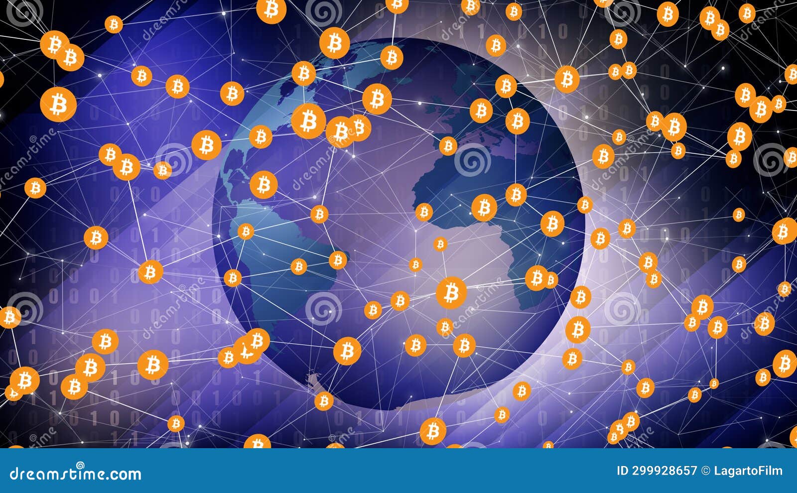 Services for Bitcoin Globe Binary Investment with Rotating Globe, Crypto,  and Digital Money for Future Earth Digital World Stock Illustration -  Illustration of crypto, fintech: 299928657
