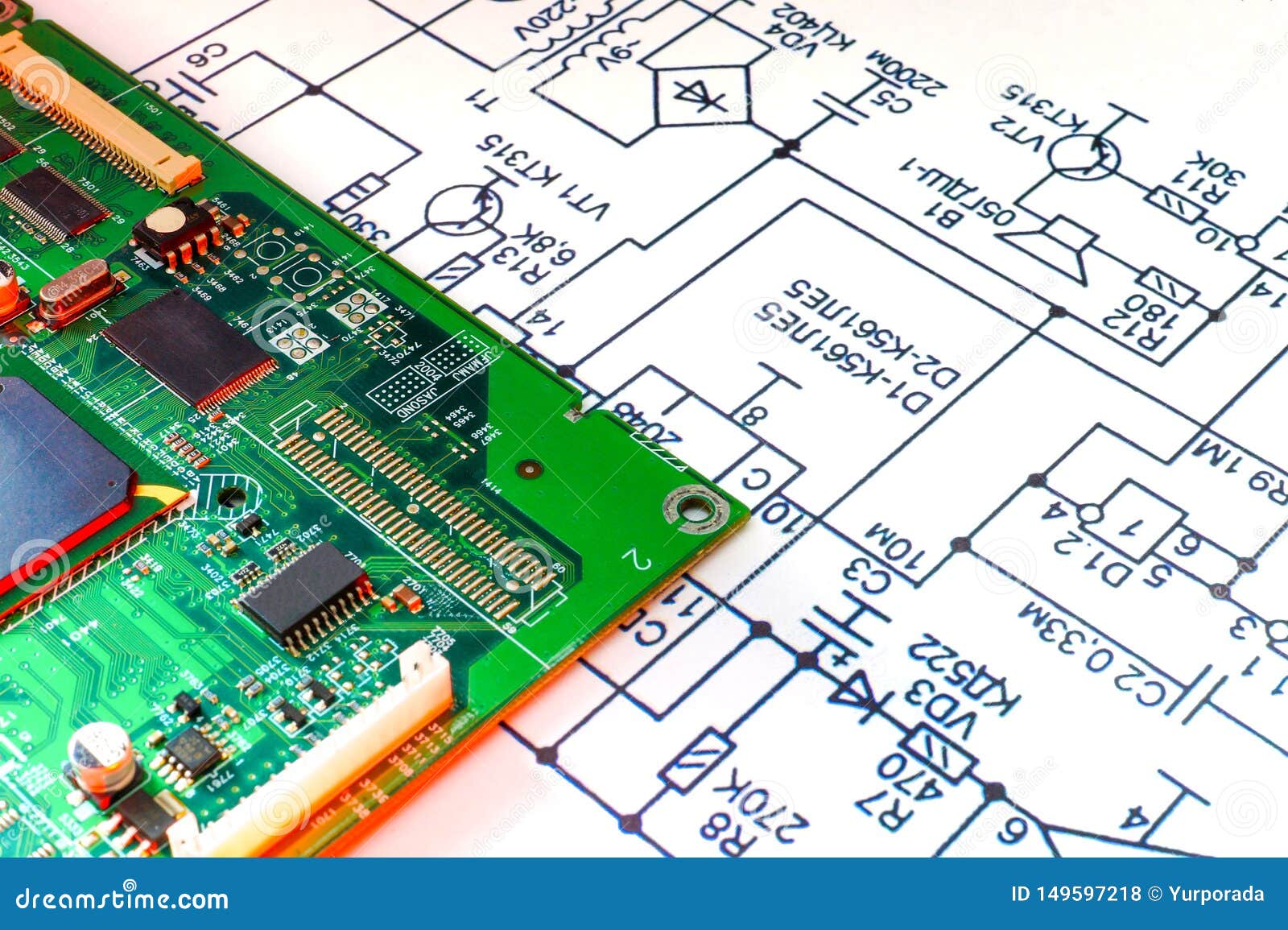 Services and Repair of Electronics, Electronic Boards Stock Photo