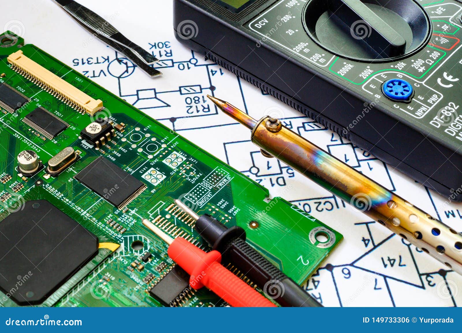 Services and Repair of Electronics, Electronic Boards. Stock Photo Image of equipment