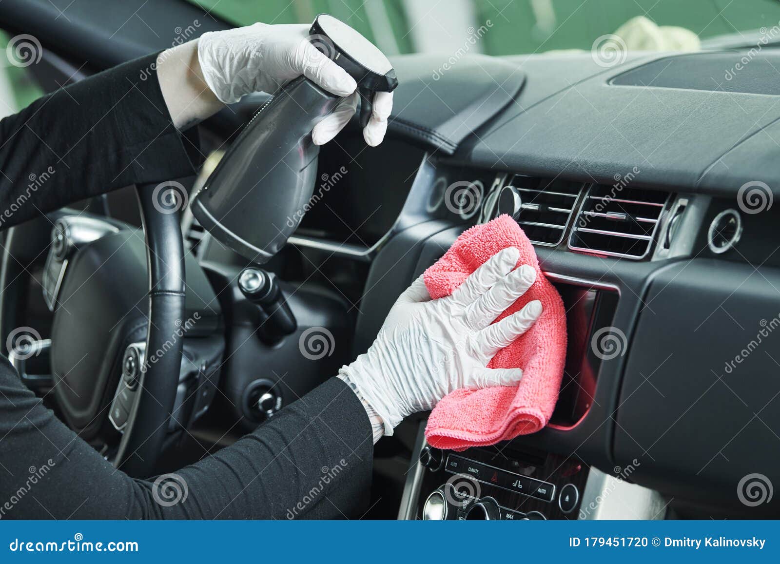 Servicio De Detalle De Automóviles. Limpieza Interior Del Coche Foto de  archivo - Imagen de limpieza, cepillo: 179451720