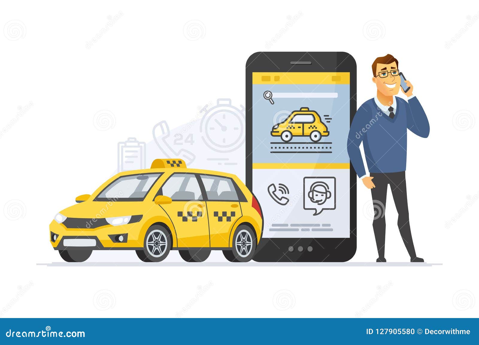 Servicio Del Taxi - Ejemplo Moderno Del Personaje De Dibujos Animados Del Vector Ilustración del Vector - Ilustración de ciudad, aislado: 127905580 Servicio Del Taxi - Ejemplo Moderno Del Personaje De Dibujos Animados Del Vector Ilustración del Vector - Ilustración de ciudad, aislado: 127905580