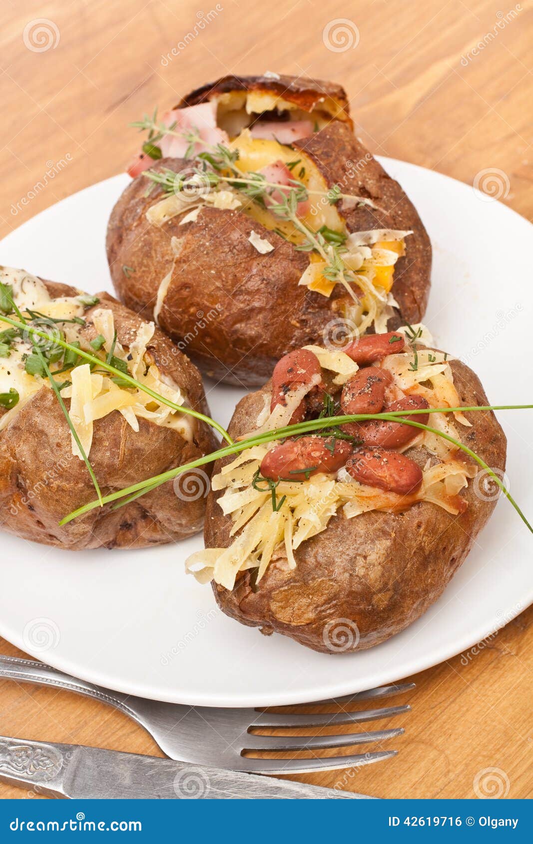 Baked Jacket Potato With Sour Cream Sauce RoyaltyFree Stock Image