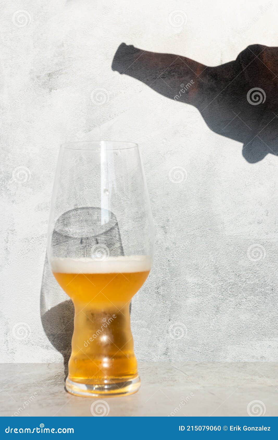 Serving Beer in a Crystal Glass for IPA Stock Photo Image of light