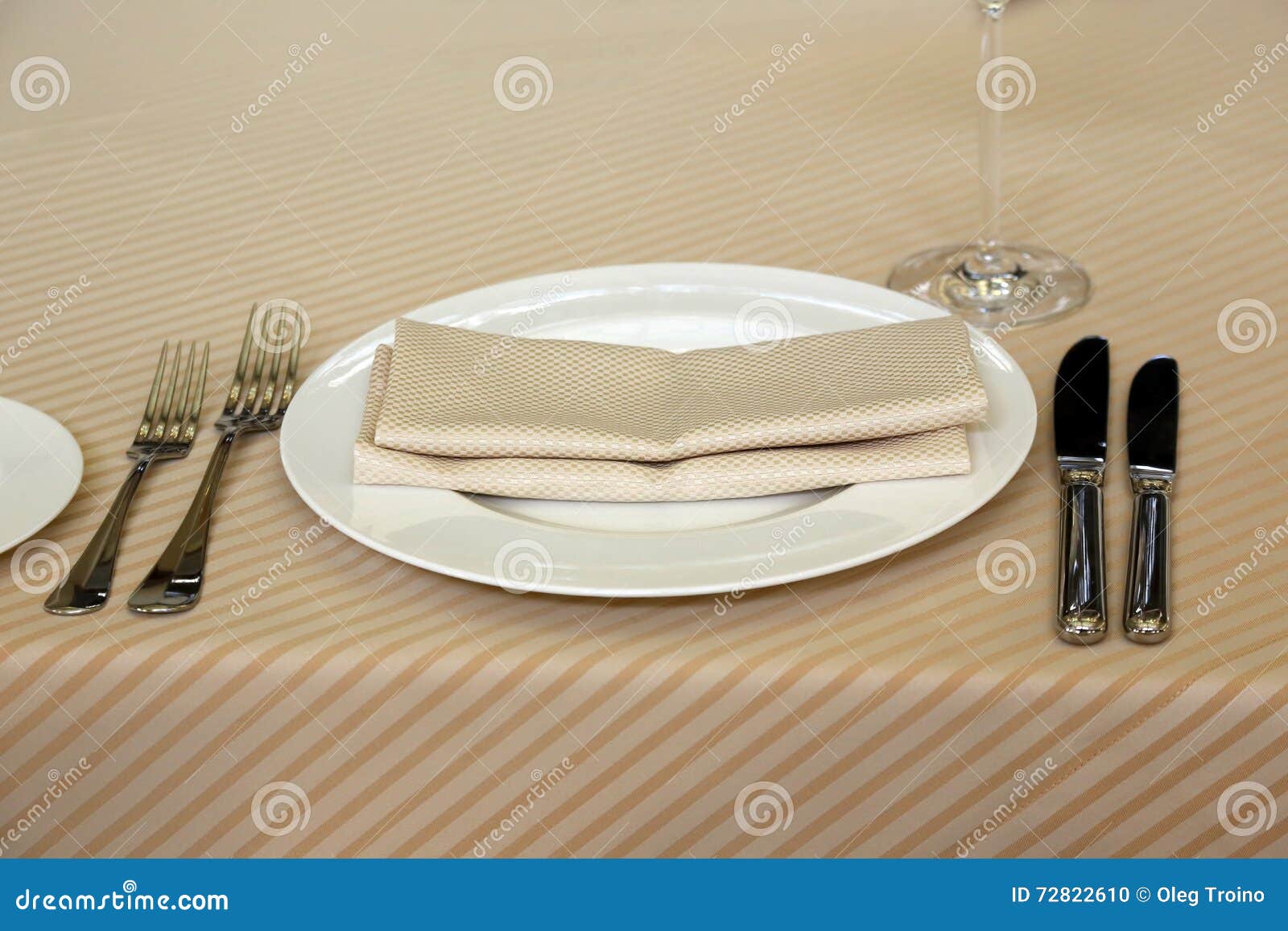 Serving Dishes on the Table in the Restaurant Stock Photo Image of
