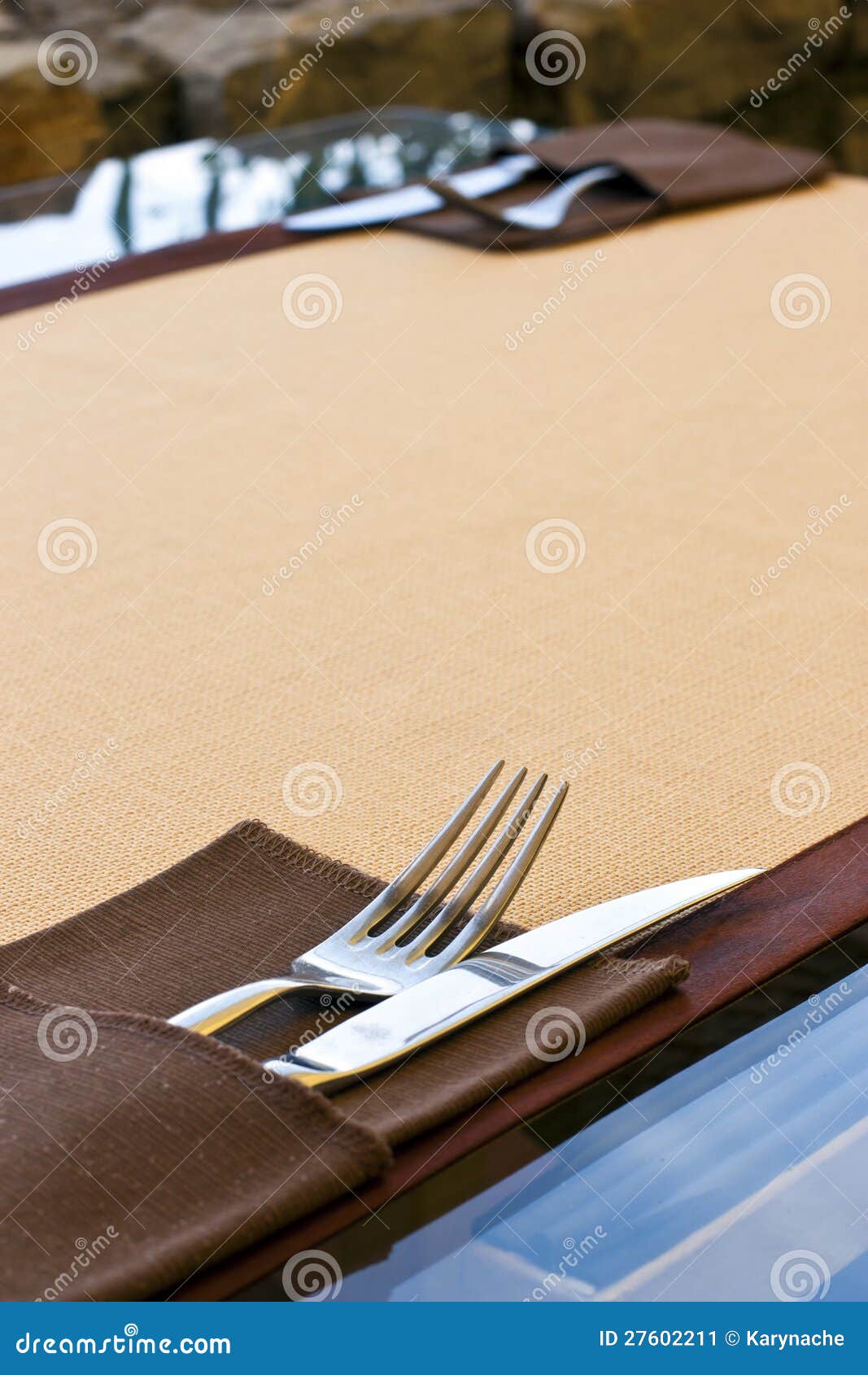 Serving Fork Knife. Restaurant Table Stock Image Image of romance, cafedecoration 27602211