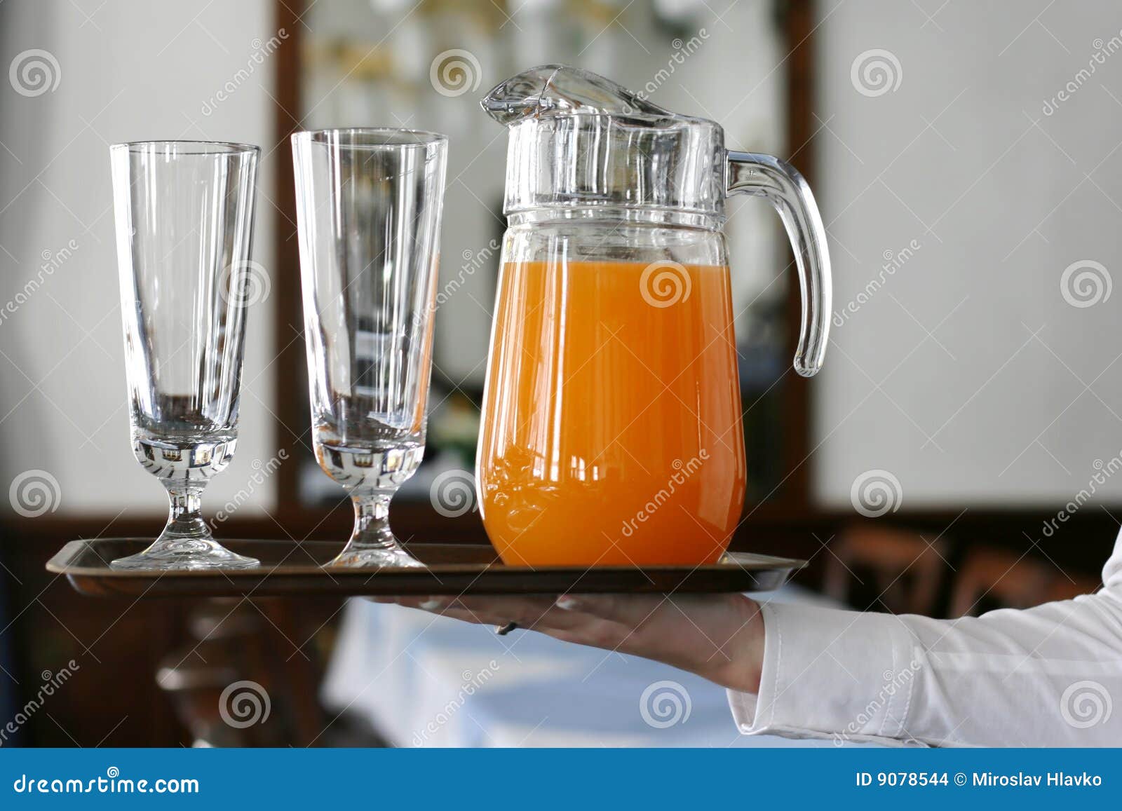 Serving juice stock photo. Image of finger, drink, serve ...