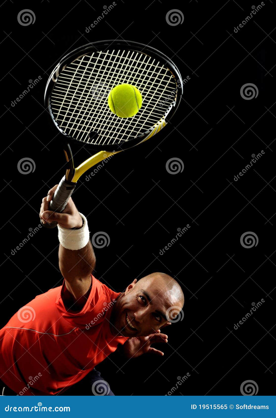 Serving a tennis ball stock image. Image of action, hard 19515565