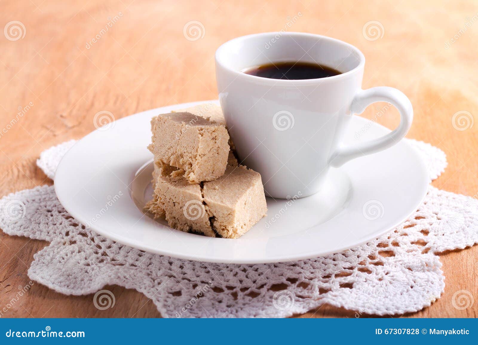 Sesame Halva and Cup of Coffee Stock Photo - Image of breakfast, coffee ...