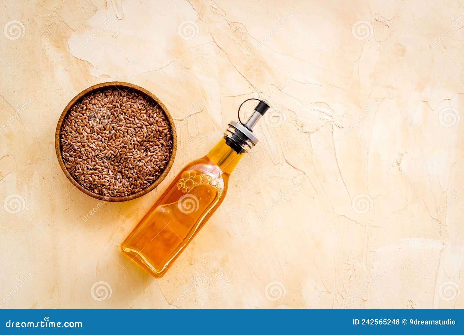Sesame Oil in Bottle with Ingredient Sesame Seeds Stock Photo Image