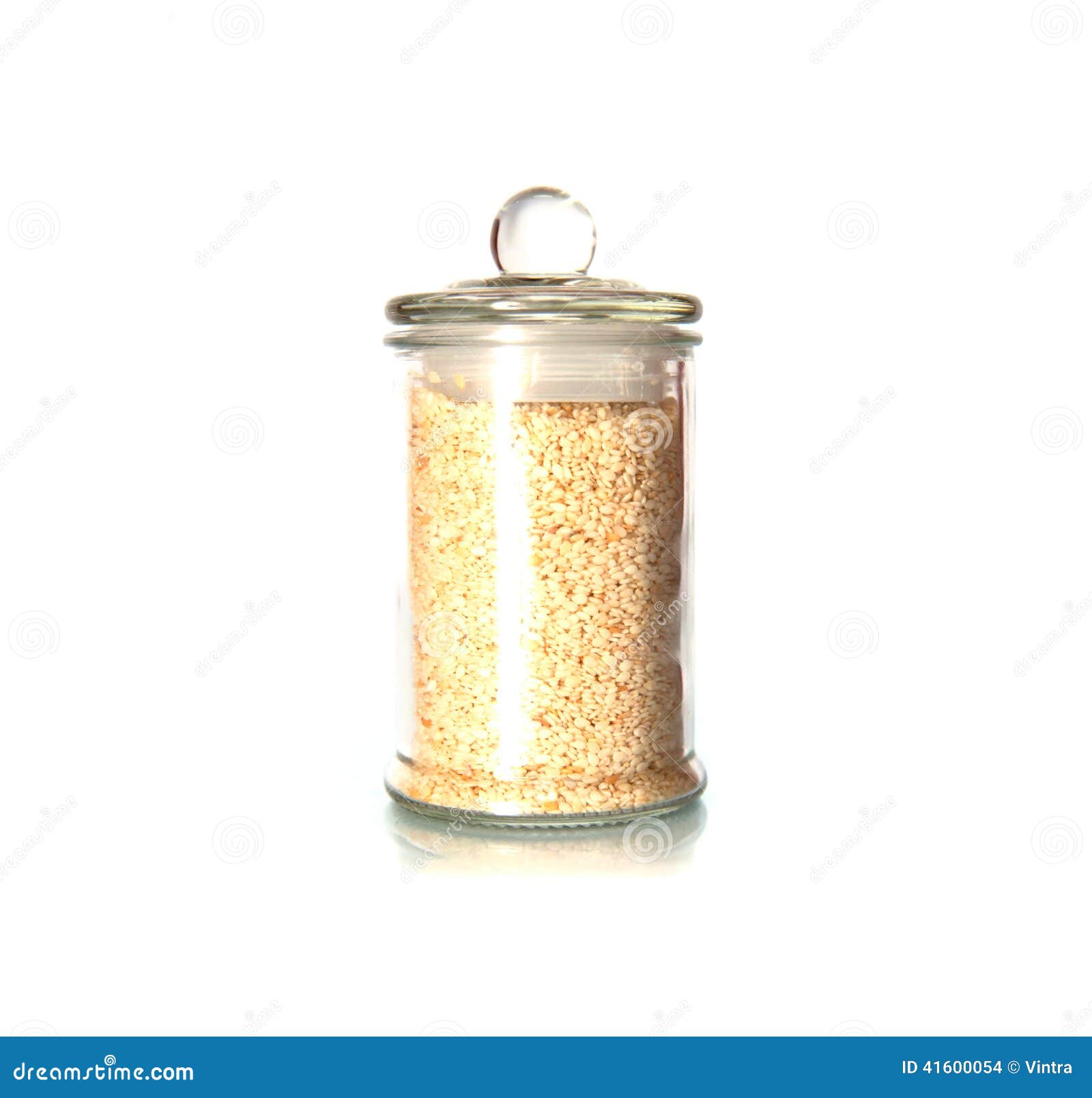 Sesame Seeds in a Glass Jar Stock Photo Image of foodstuff, culture