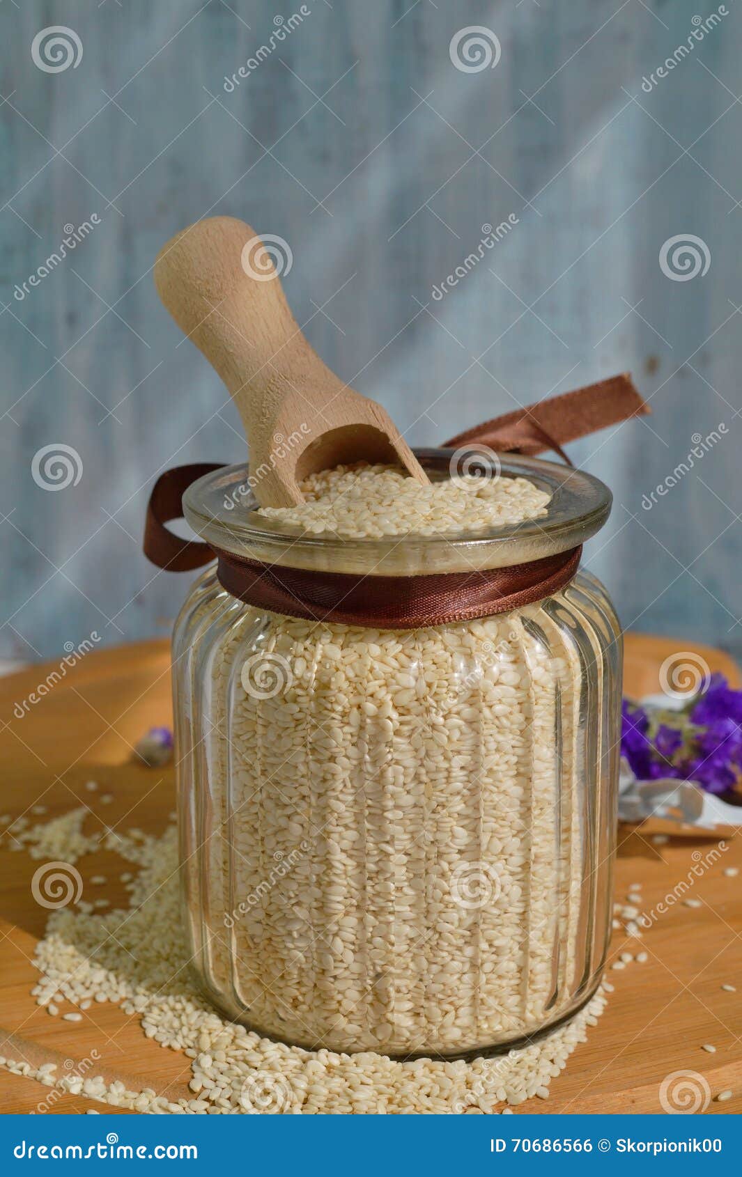 Sesame seeds in a jar stock photo. Image of nutrition 70686566