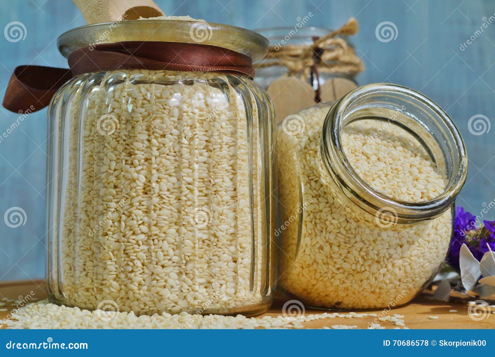 Sesame seeds in a jar stock photo. Image of macro, cooking 70686578