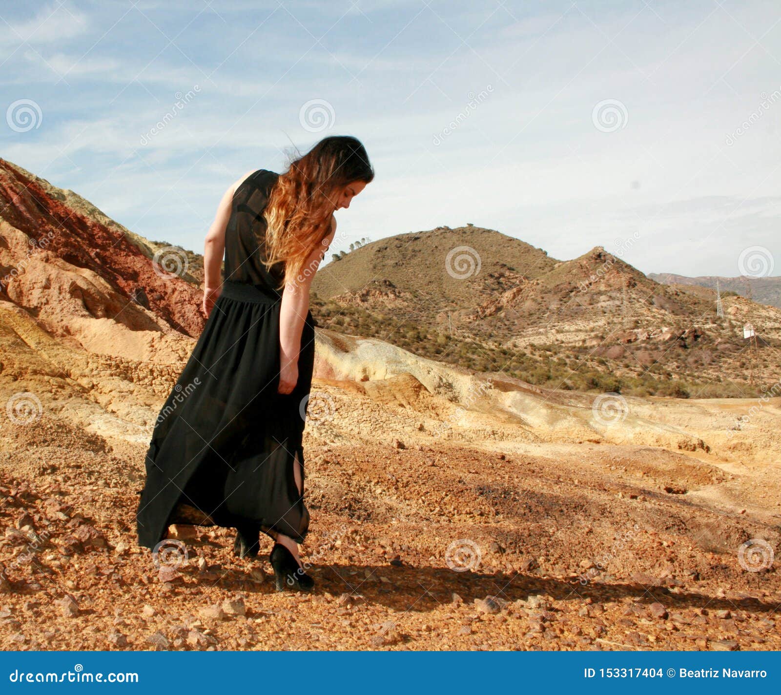 ALONE in SPANISH DESERT stock photo. Image of clouds - 153317404