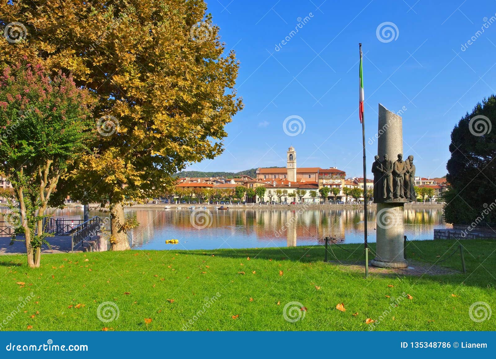 Sesto Calende on Lake Lago Maggiore Stock Photo Image of calende