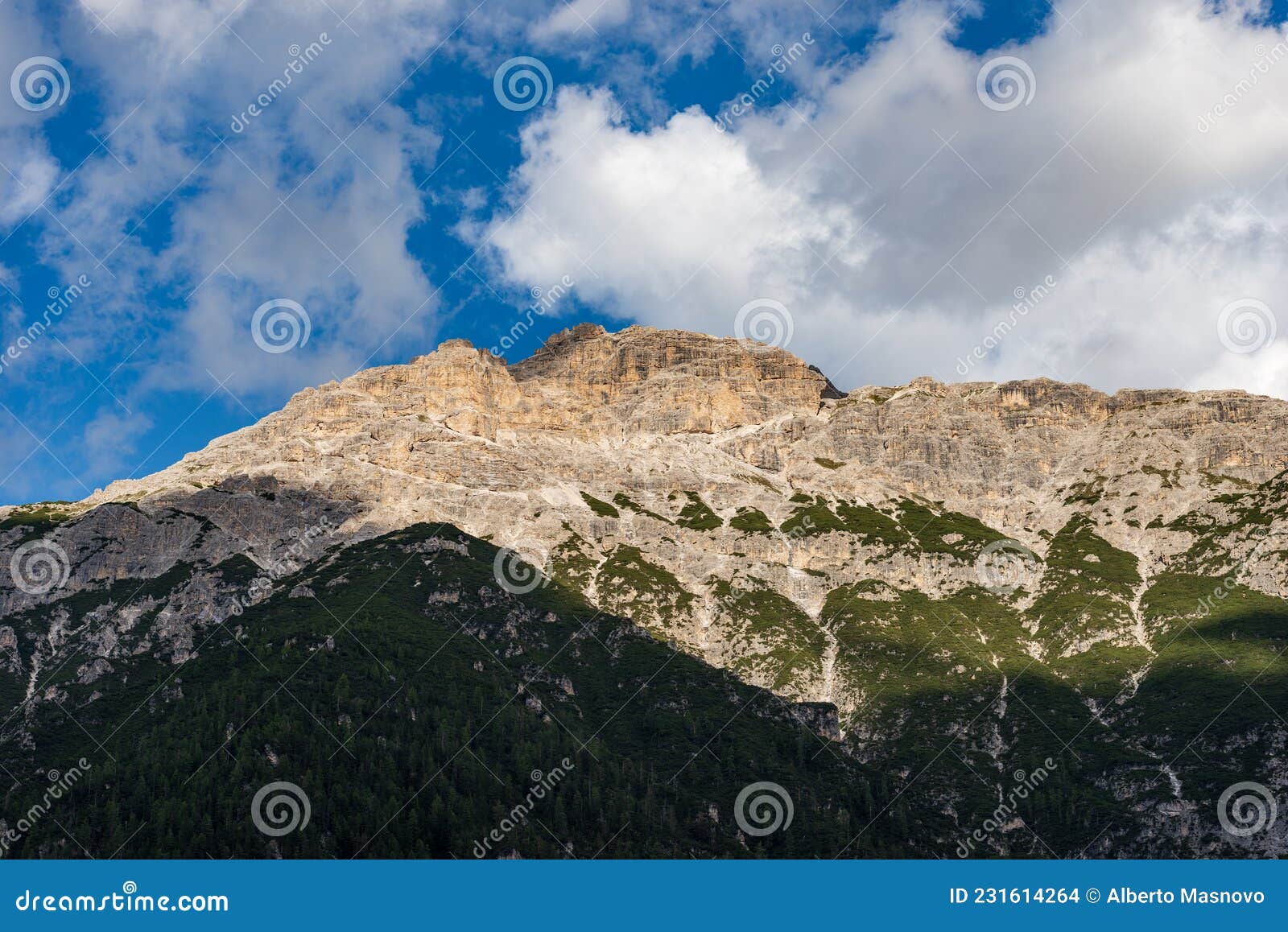 sesto dolomites italian alps - rautkofel or monte rudo in landro valley