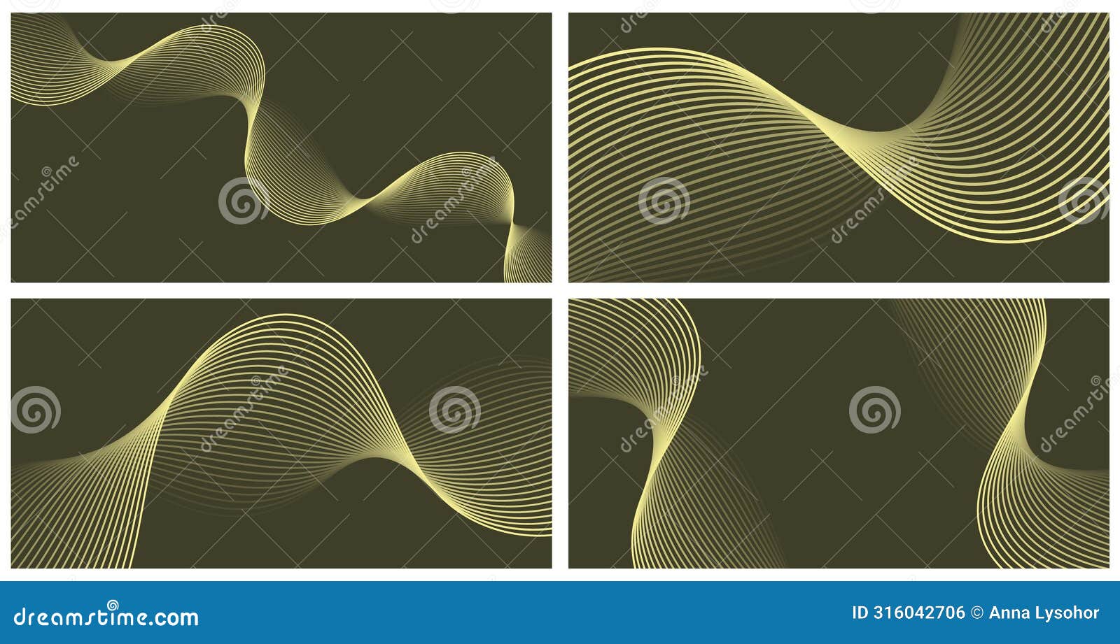 set of abstract backgrounds for banners. backgrounds with waves and lines