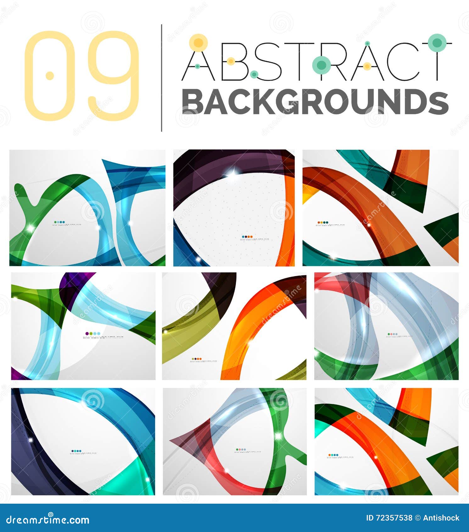 set of abstract backgrounds