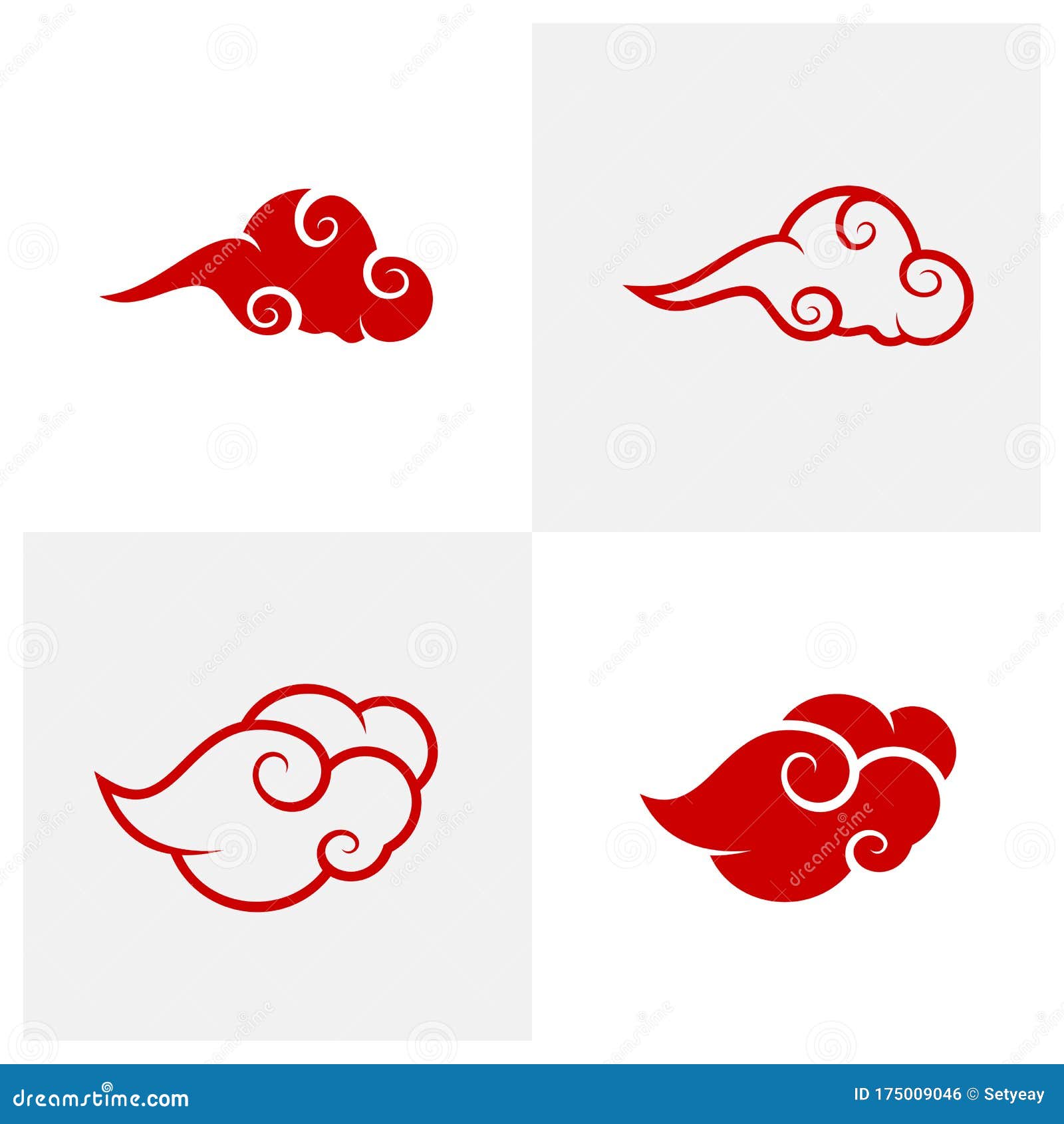 Premium Vector  Chinese cloud vector symbol elegant style