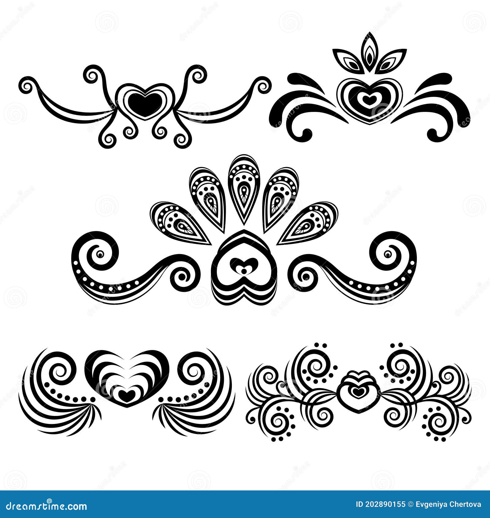Set Abstract Floral Ornament, Delimiter, Frame, Border, Pattern, Black and White Drawing with Curls, Swirl, Flower, Hear, Stock Vector - Illustration of luxurious, filigree: 202890155 Set Abstract Floral Ornament, Delimiter, Frame, Border, Pattern, Black and White Drawing with Curls, Swirl, Flower, Hear, Stock Vector - Illustration of luxurious, filigree: 202890155