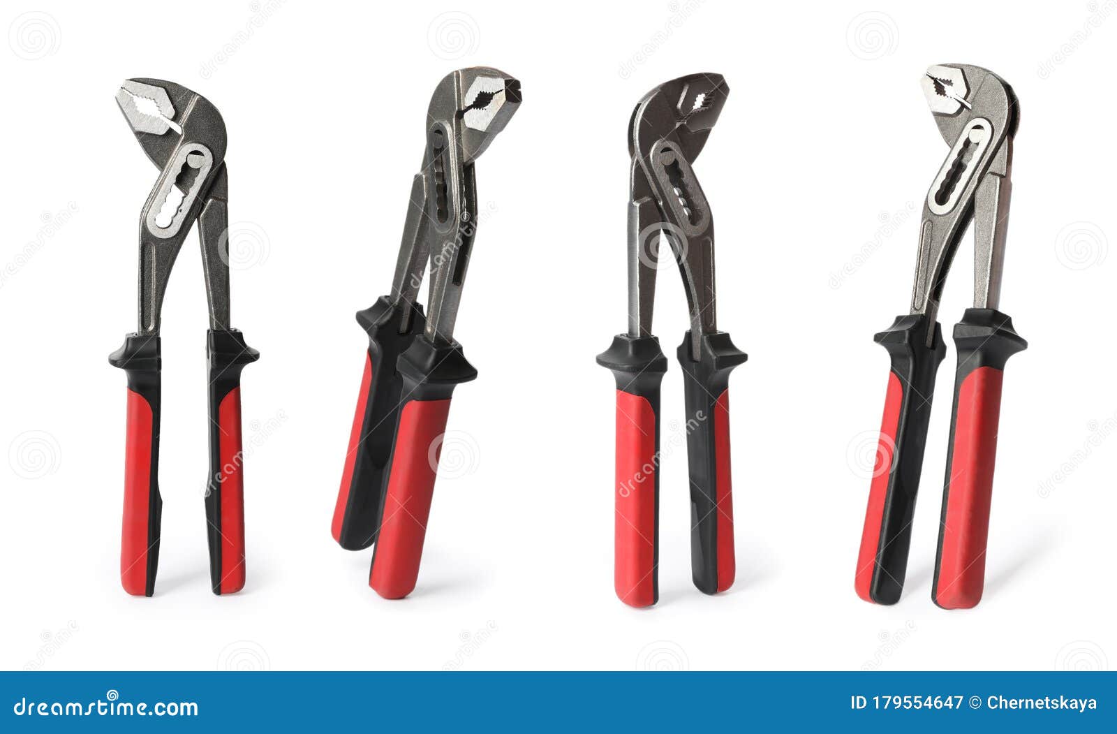 Set with Adjustable Pliers on Background. Construction Tool Stock Image Image of object