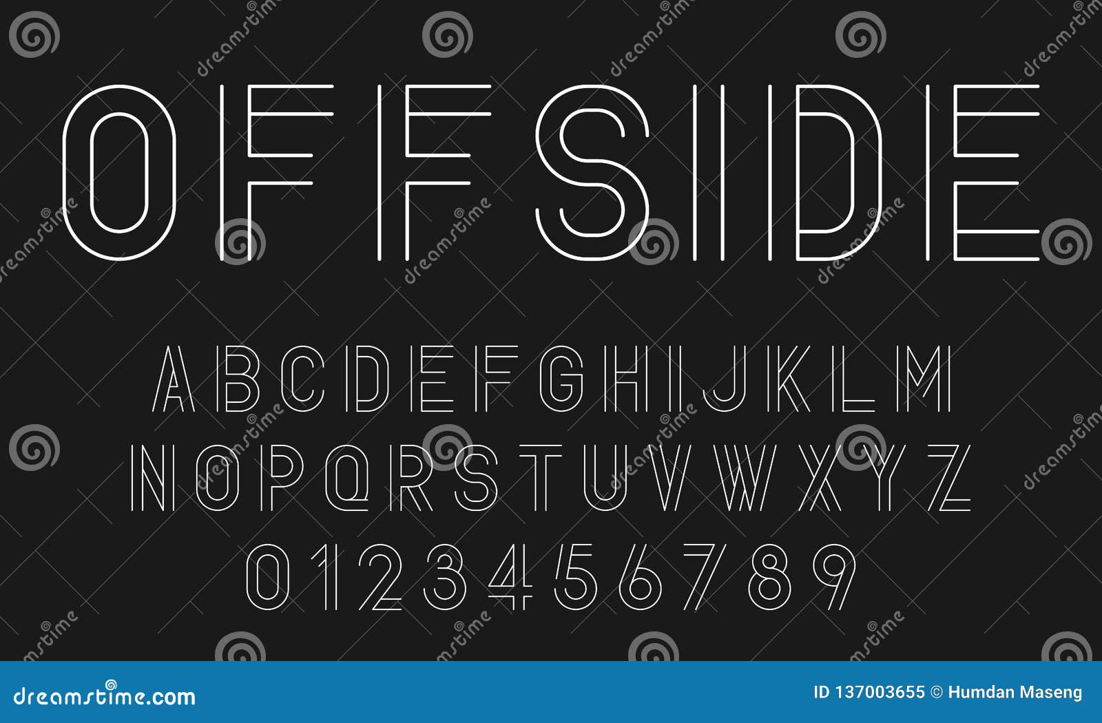 Set of Alphabets Fonts Modern Abstract Design with Lines Stock Vector ...