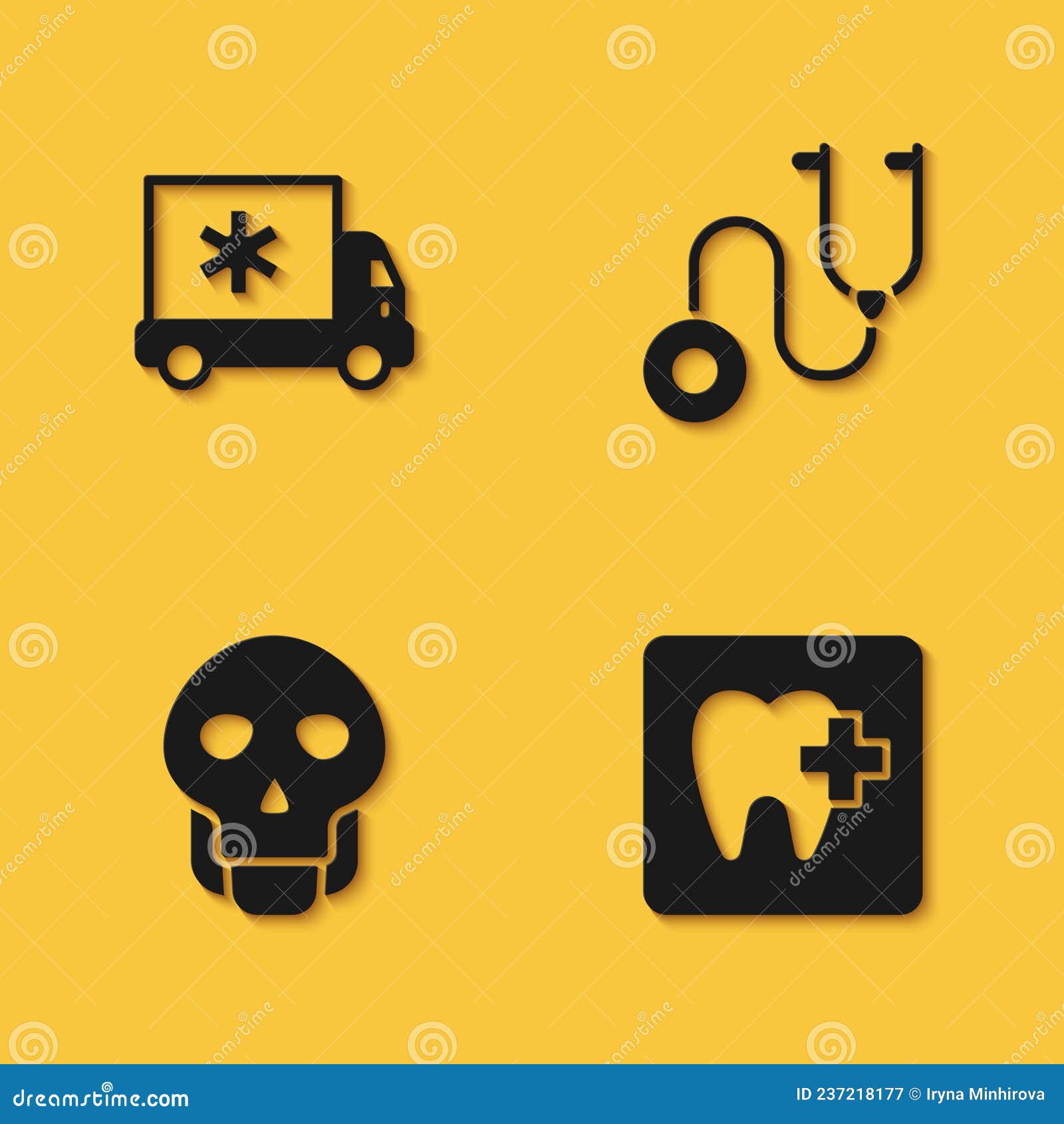 Car Icon, Colorful Long Shadow Iconpack