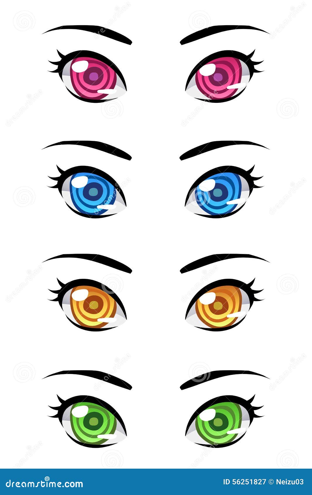 Set Of Anime Style Eyes Illustration 56251827 - Megapixl Set Of Anime Style Eyes Illustration 56251827 - Megapixl