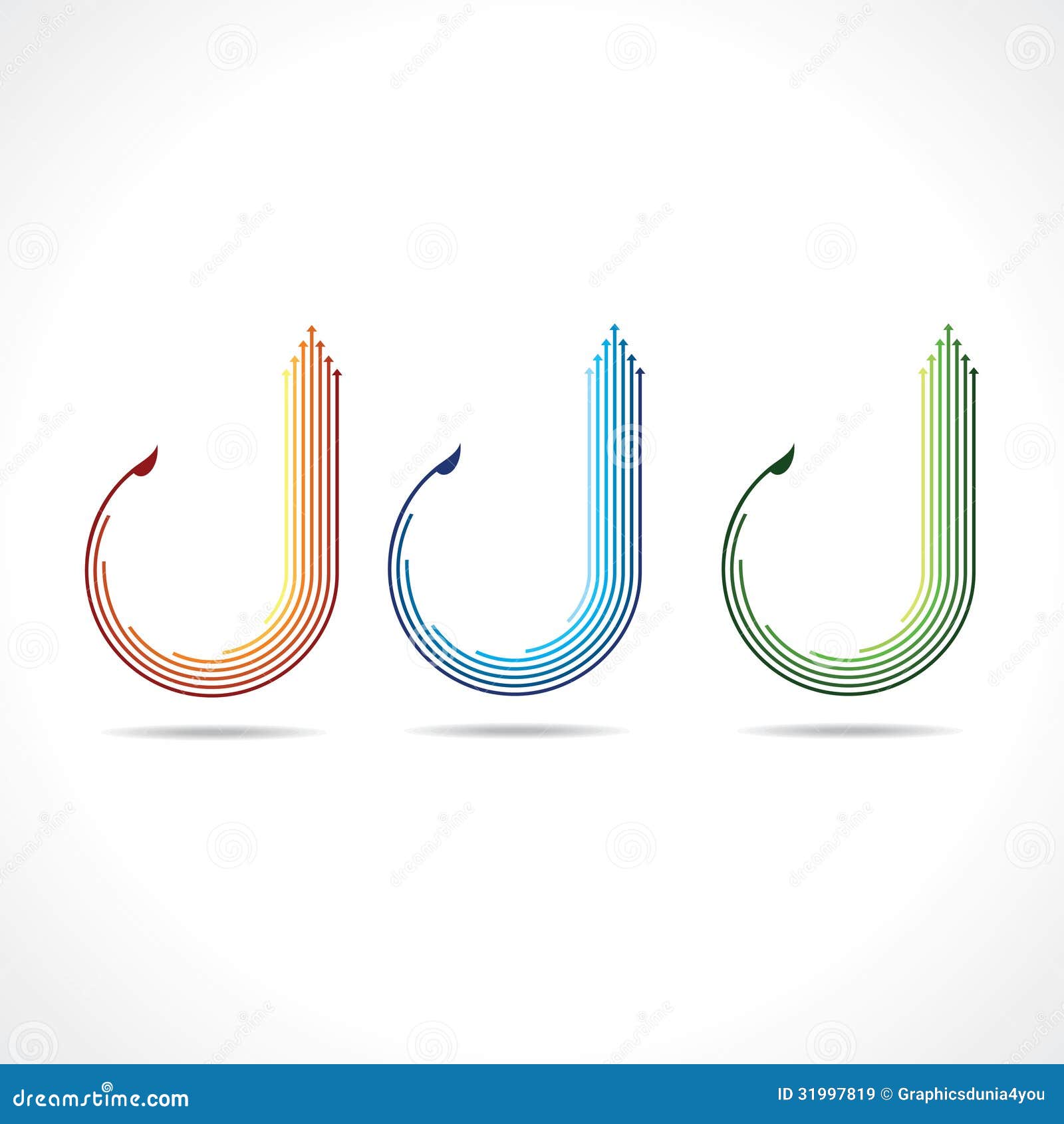 Set of arrow logo stock vector. Illustration of glossy - 31997819