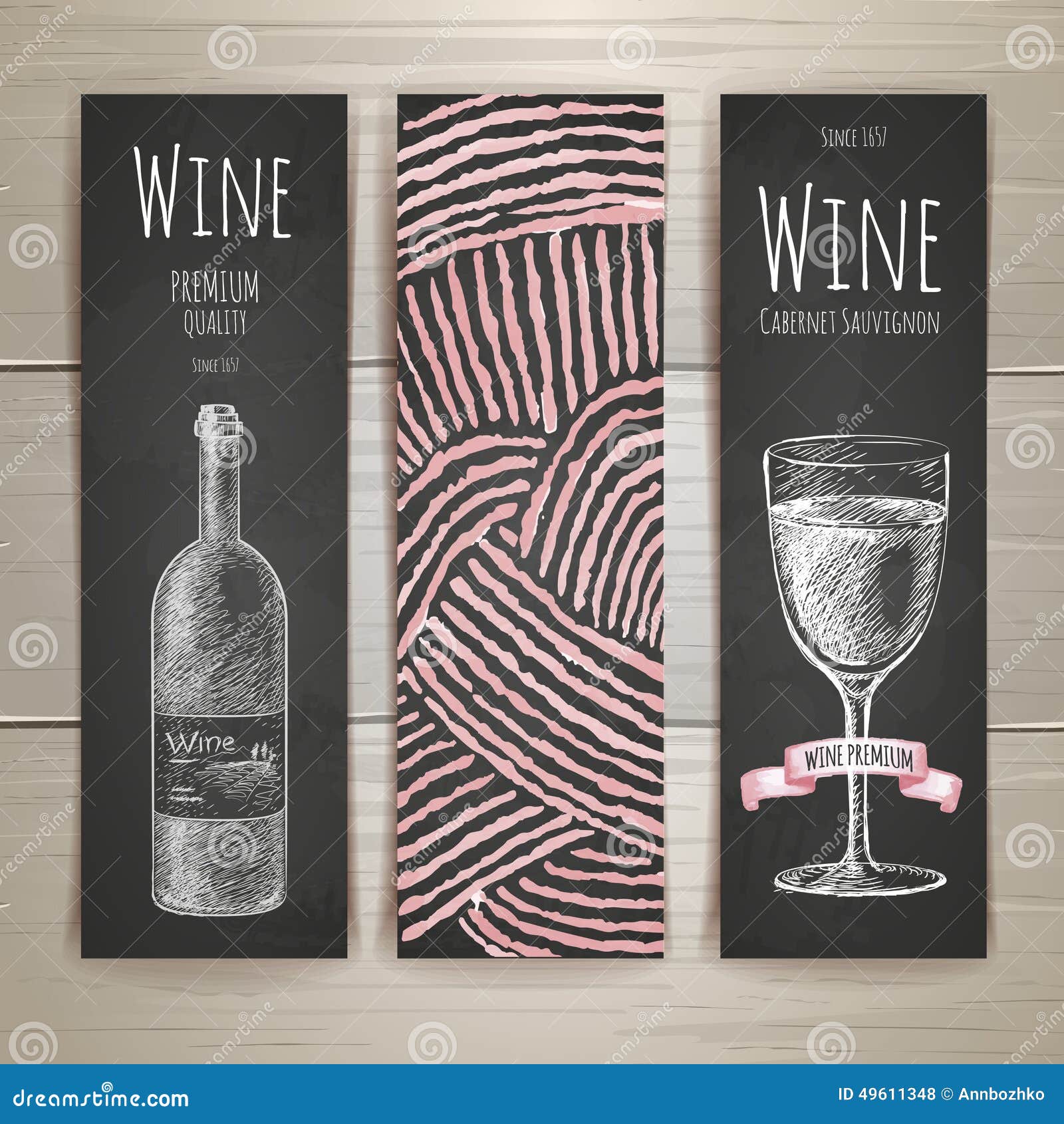 Set of Art Wine Banners and Labels Design. Stock Vector Illustration of board, branch 49611348