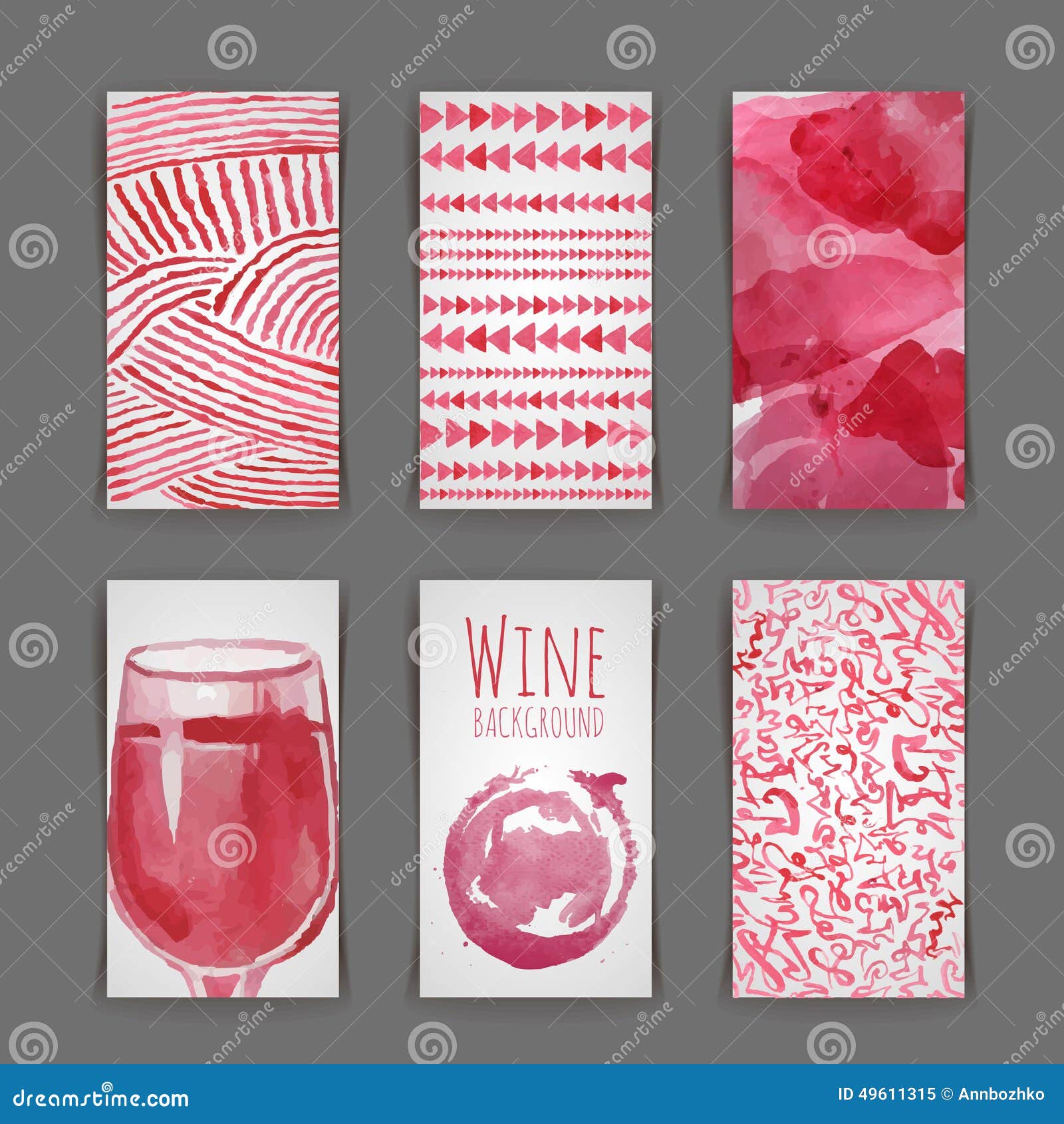 Set of Art Wine Cards and Labels Stock Vector Illustration of elements, corporate 49611315