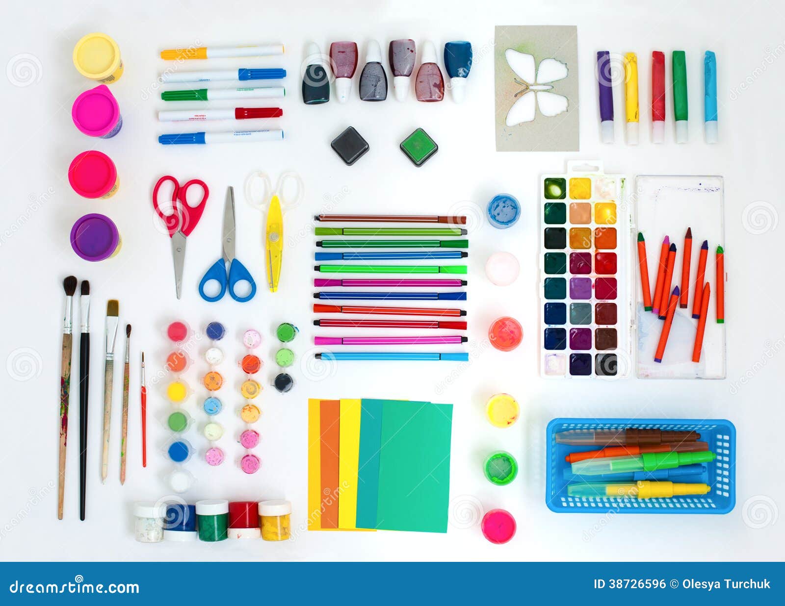 Set of artistic tools stock photo. Image of equipment 38726596
