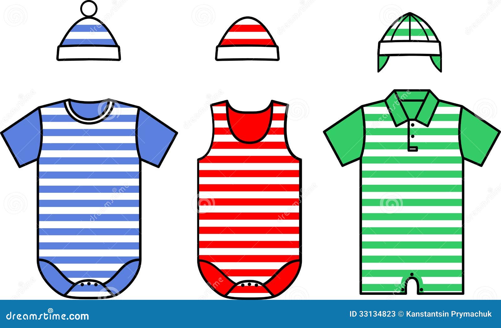 Download Set Of The Baby Clothes. Vector Stock Vector ...