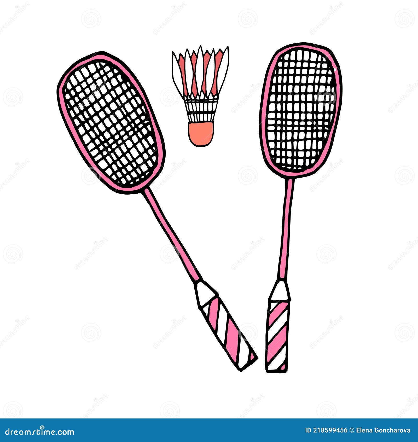 Badminton set sport equipment and accessories Vector Image