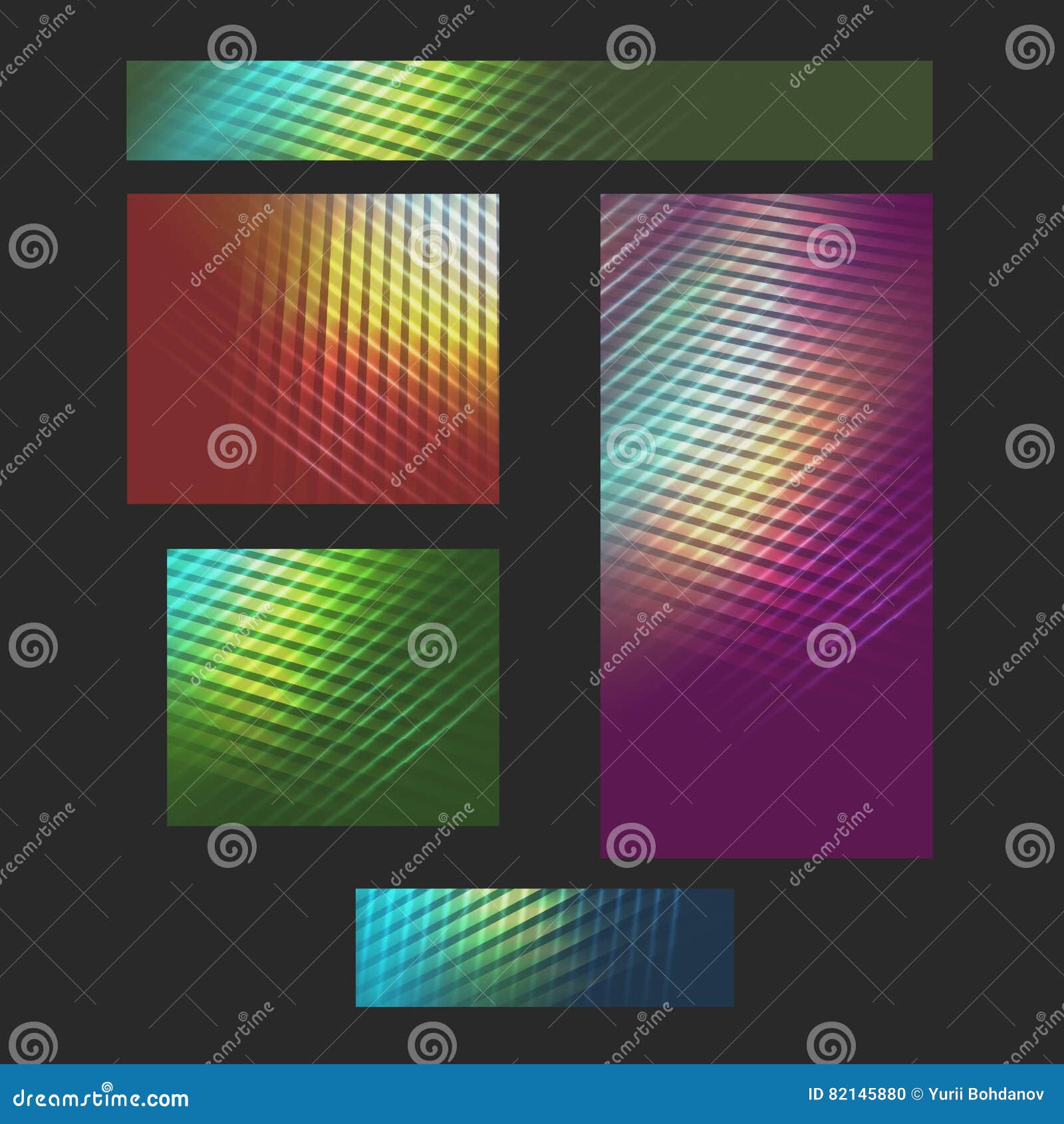 Set Banner Headline Horizontal Vertical Page Brochure Site08 Stock