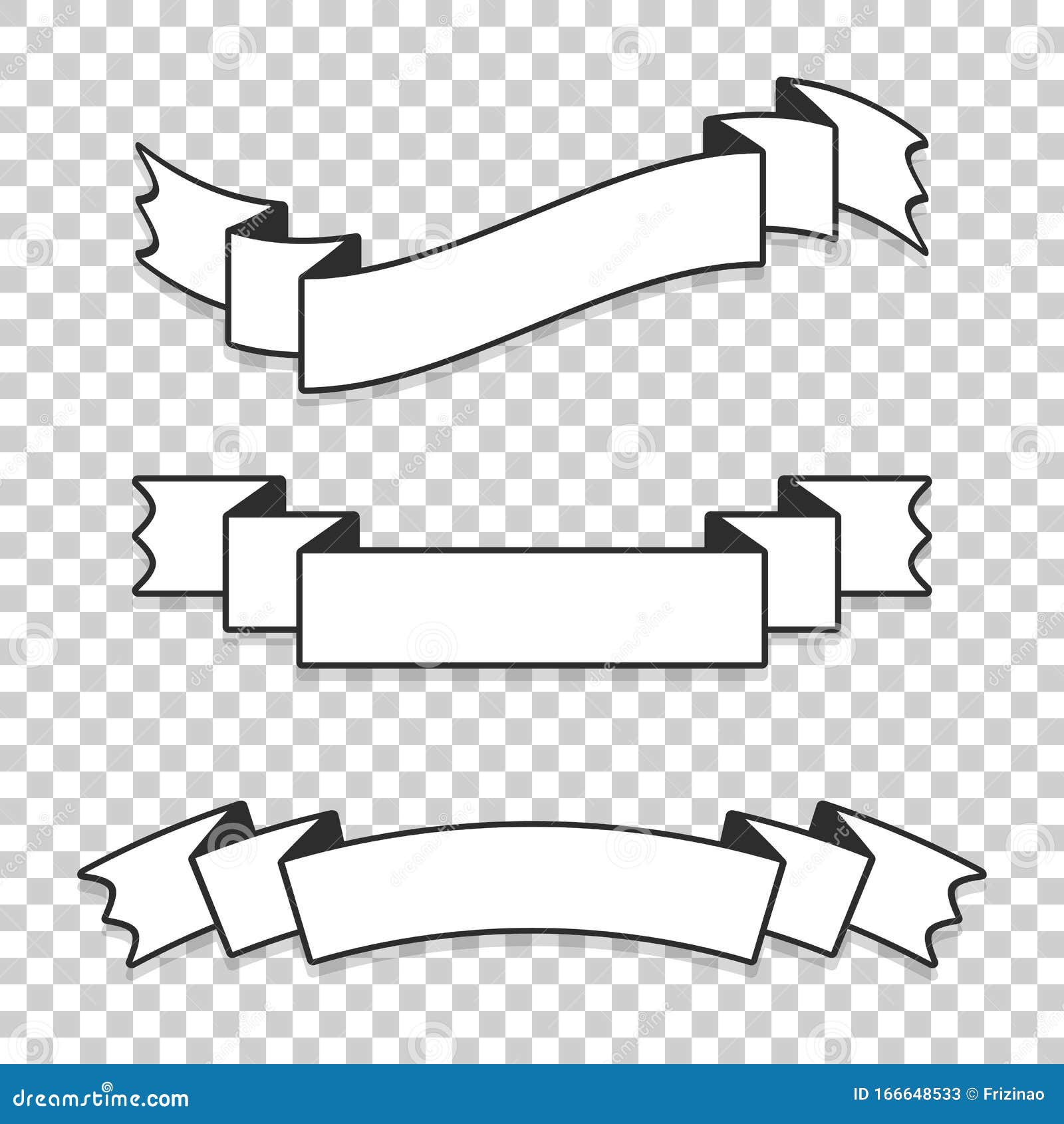 A Set of Banner Ribbons. with Space for Text Stock Vector