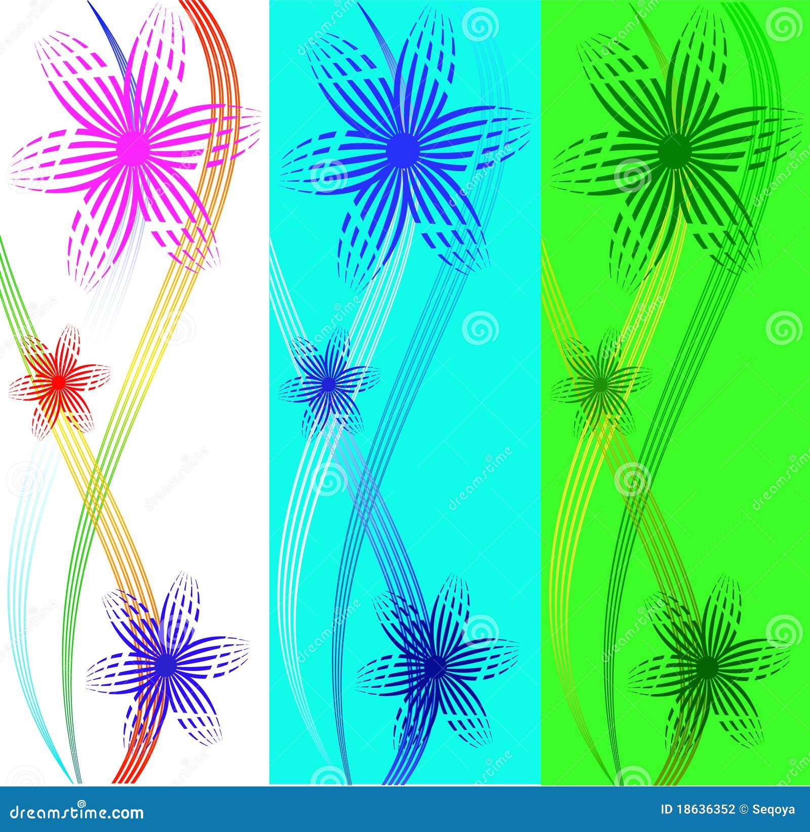 Set of Banners from Flowers Stock Vector - Illustration of greeting