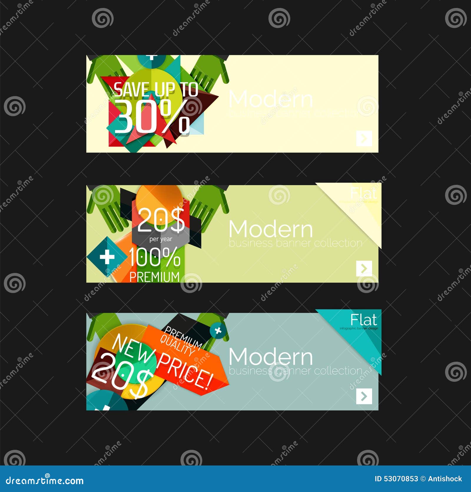 Set of Banners with Stickers, Labels and Elements Stock Vector Illustration of message, retro