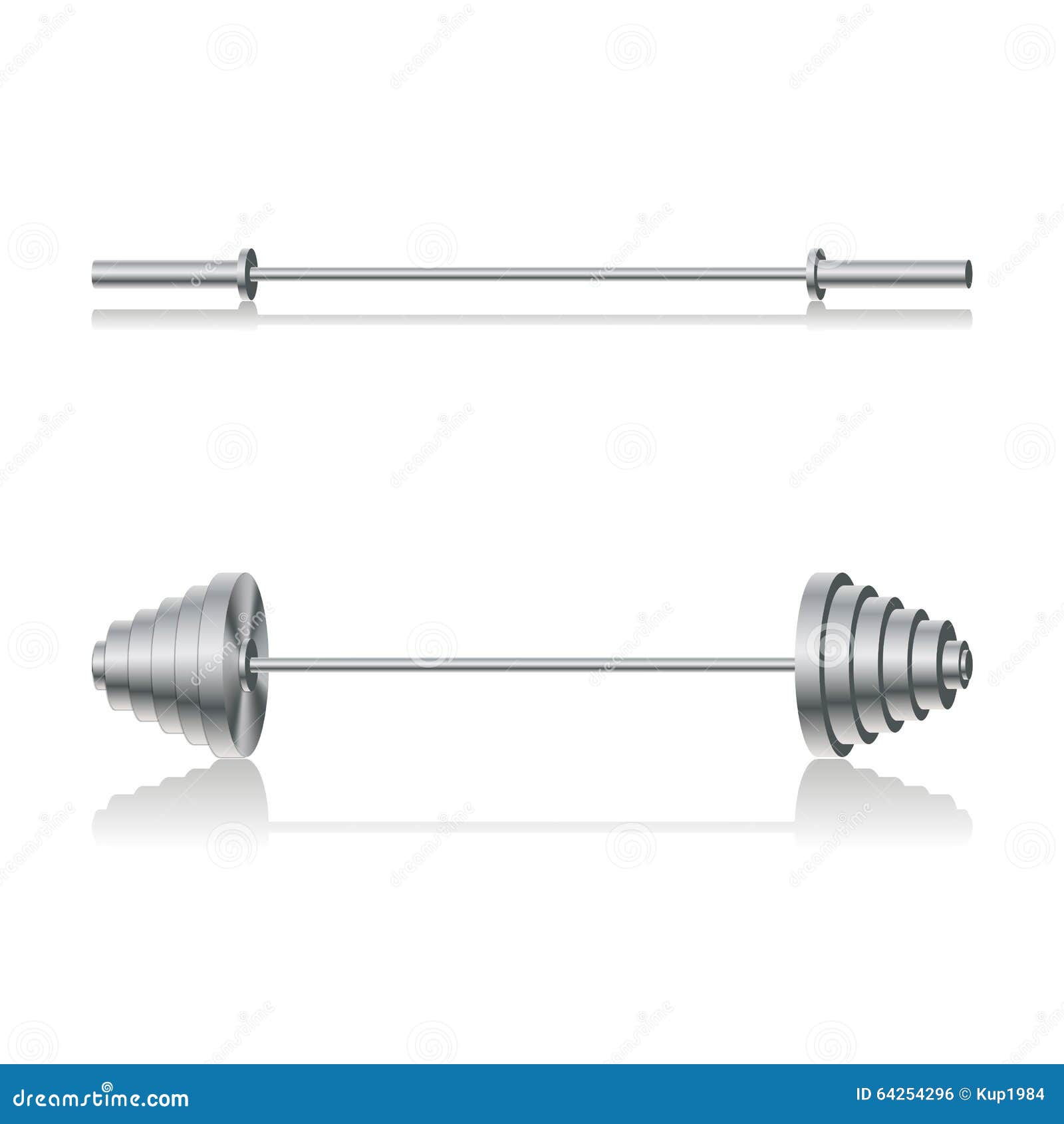 Set Barbells, Vector Illustration. Stock Vector Illustration of