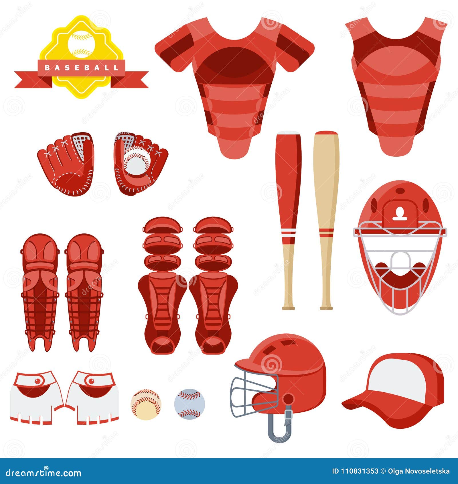 Baseball Catcher Helmet Cartoon Icon Stock Illustration - Download