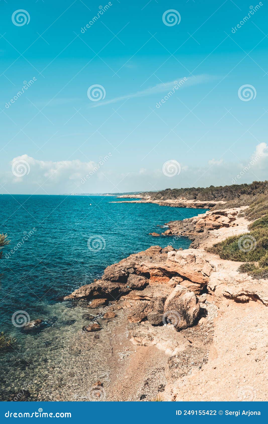Set of Beaches in the Mediterranean Sea Stock Photo - Image of beaches ...