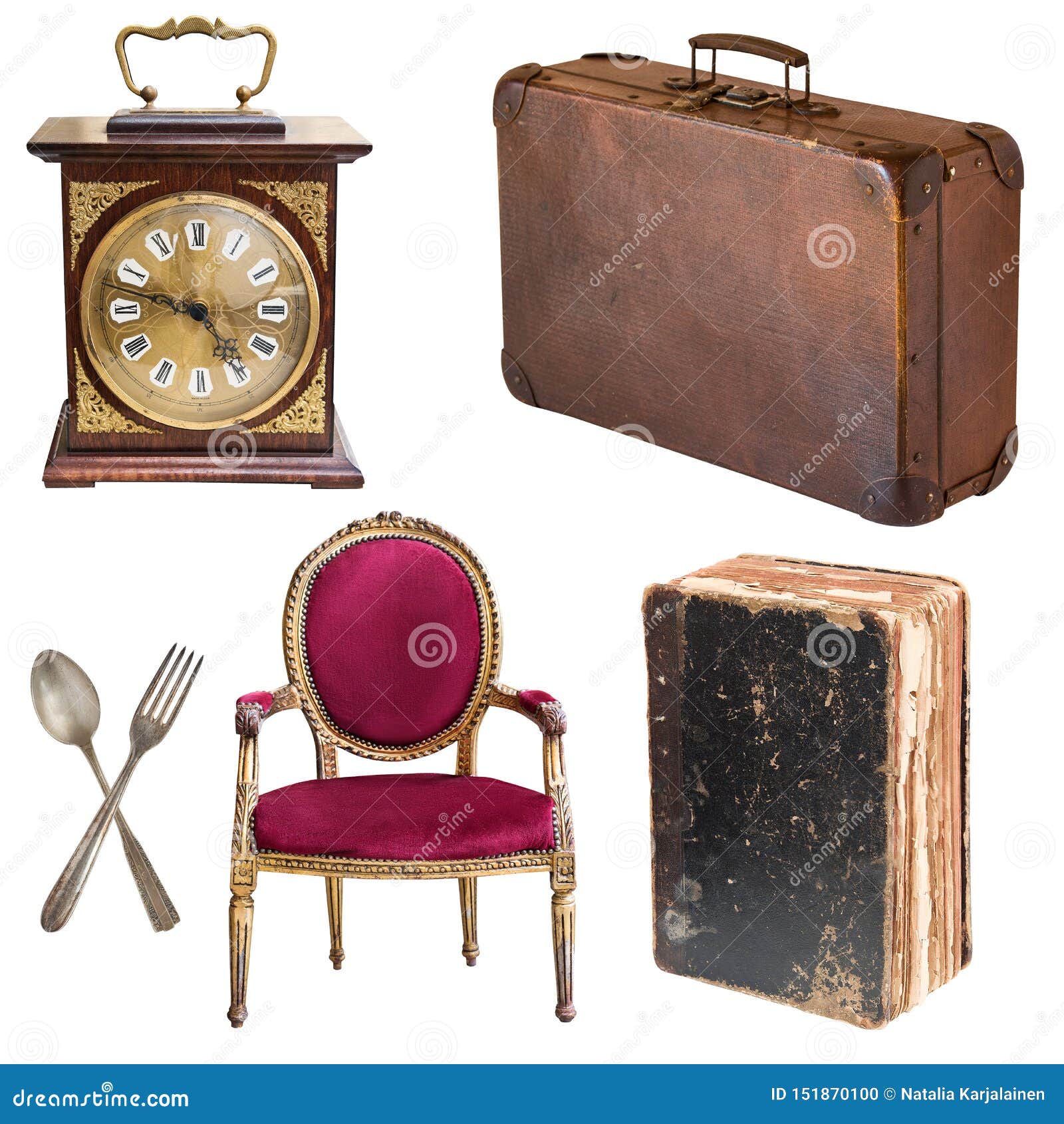 Set Of Beautiful Antique Items Picture Frames Furniture