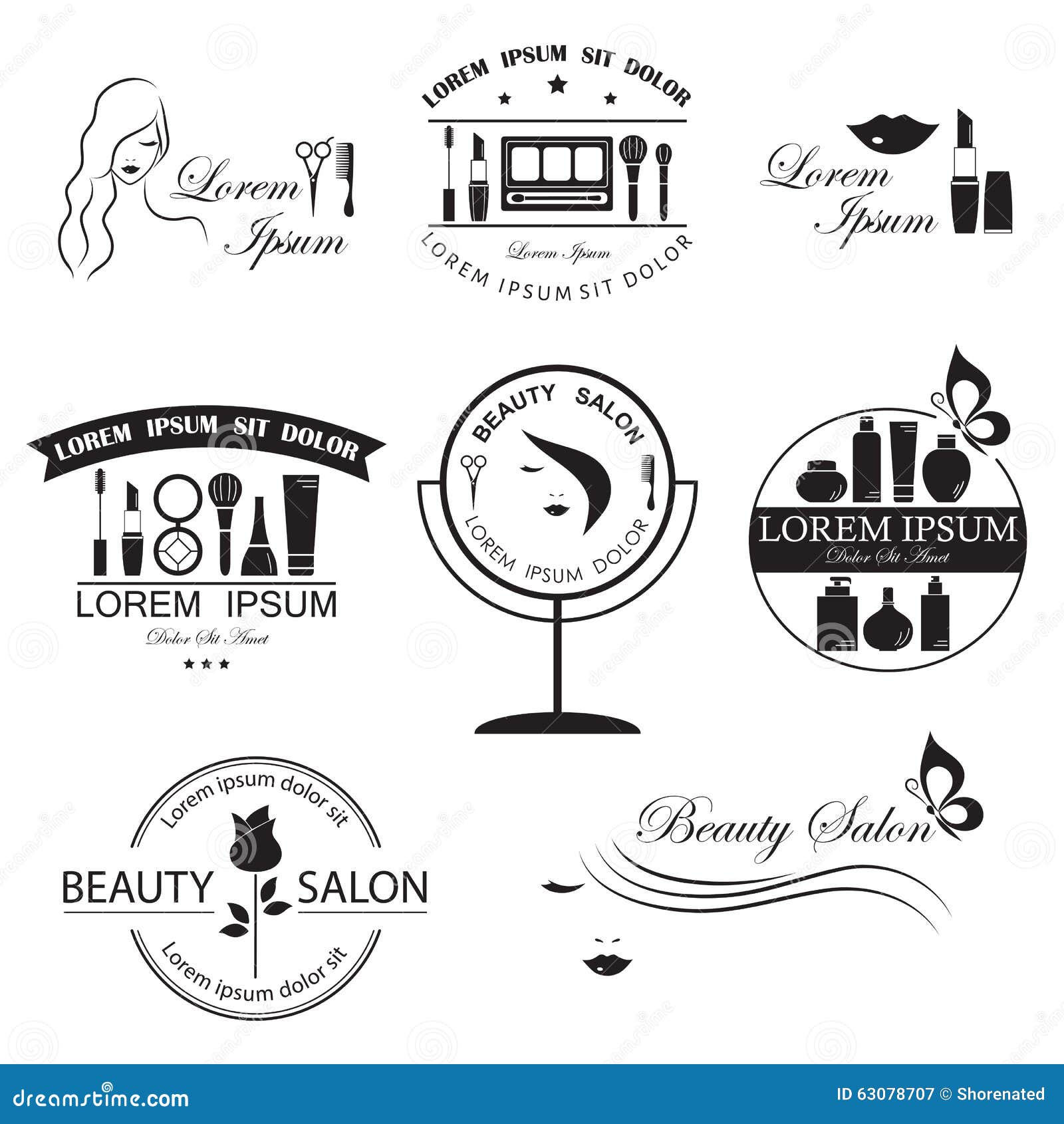 Beauty Logo With White Background Beauty Salon Cosmetics Spa Hair