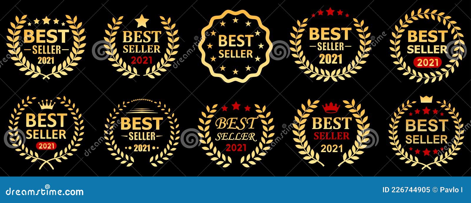 Best seller badge icon, Best seller award logo isolated, vector