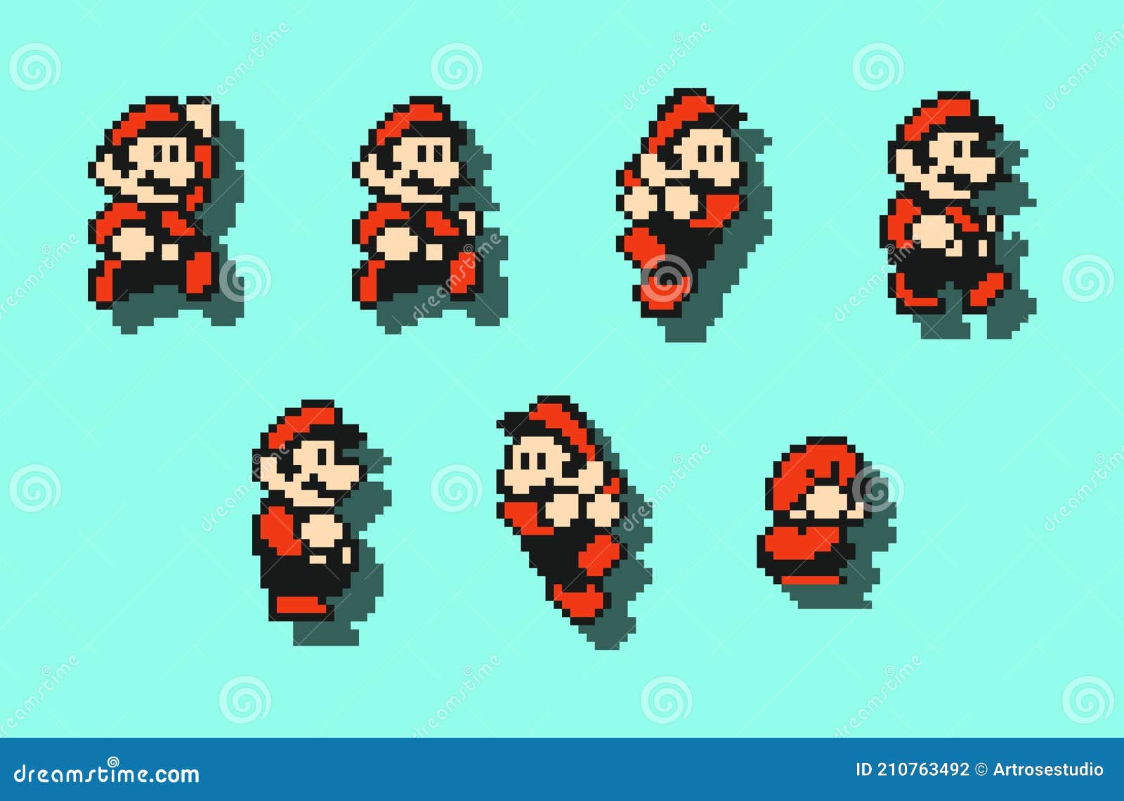 Um jogo estilo pixel art com super mario bros. plataforma de